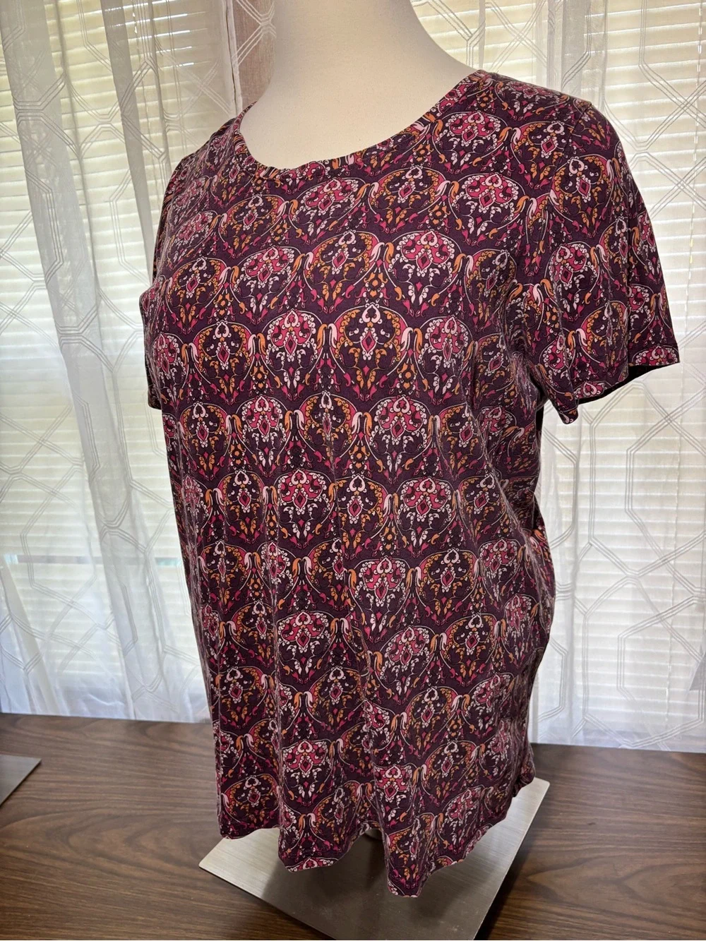 Roman’s 2X 26/28 Women’s Short-Sleeve Autumn Colors Top 29L 25 p2p